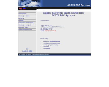 ACSYS BSC Sp  z o o_