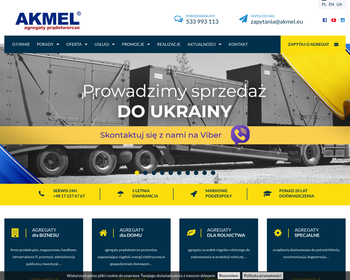 Akmel Mielec  Agregaty prądotwórcze  Produkcja_ sprzedaż