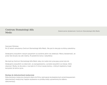 Centrum Stomatologii Alfa Medic_