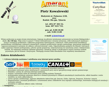 Amarant  Instalacje antenowe_ serwis komputerowy  Kowalewski P