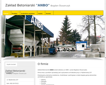 Anbo  Zakład betoniarski  ślusarczyk Bogdan_