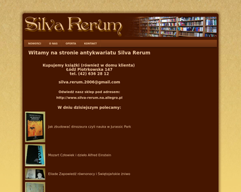 Silva Rerum  Księgarnia_ antykwariat  Kupno