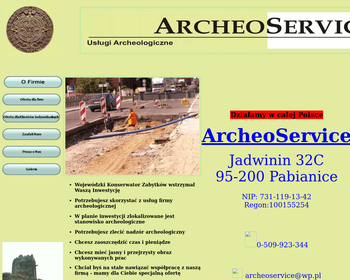 Archeoservice  Pracownia badań archeologicznych  Owczarek P _ mgr