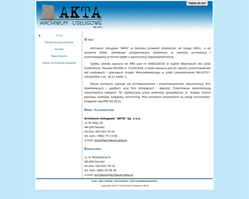 Akta Sp  z o o  Archiwum usługowe_ biuro rachunkowe
