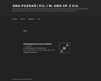 Przedsiębiorstwo Usług i Wdrożeń AWA Sp  z o o_