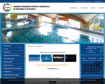 Gminny Ośrodek Sportu i Rekreacji w Miedńnej  Kryta pływalnia_ kręgielnia