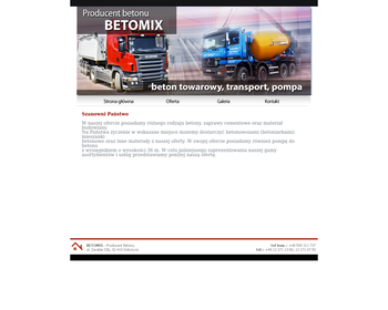 Betomix s c  Produkcja betonu budowlanego  Beton towarowy  Transport  Pompa_