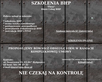 Flesz  Biuro usług BHP  Szkolenia bhp_ instrukcje