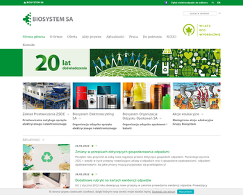 Zakład Gospodarki Komunalnej Organizacja Odzysku BIOSYSTEM SA_