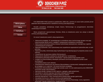 Przedsiębiorstwo Usługowo Handlowe Ratownictwa Chemicznego DEKOCHEM Sp  zo o  - ratownictwo chemiczne_ przeładunek i likwidacja substancji niebezpiecznych