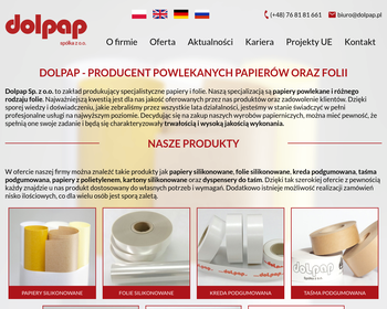 Zakład Produkcji Wyrobów Papierowych DOLPAP Sp  z o o_