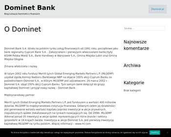 Dominet Bank S A_