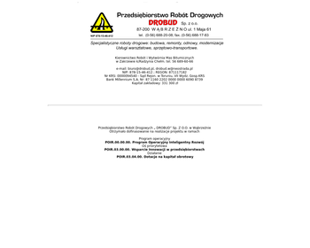 Przedsiębiorstwo Robót Drogowych DROBUD Sp  z o o_