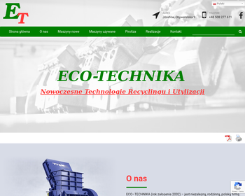 ECO-TECHNIKA Nowoczesne Technologie Recyclingu i Utylizacji_