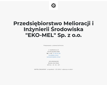 Przedsiębiorstwo Melioracji i Inżynierii Środowiska EKO-MEL Sp  z o o_