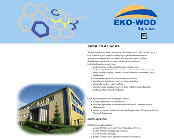Przedsiębiorstwo Robót Wodnych i Ekologicznych EKO-WOD Sp  z o o_