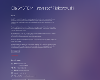 Ela System  Instalacje sygnalizacji włamania i pożaru_