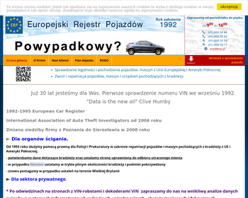 Europejski Rejestr Pojazdów  Sprawdzanie legalności i pochodzenia pojazdów i maszyn_