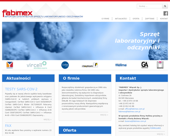 FABIMEX B i W Więcek Sp j  Importer i Dystrybutor Sprzętu Laboratoryjnego i Odczynników_