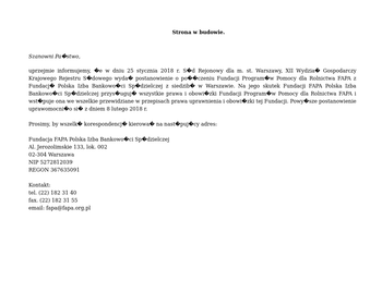 Fapa  Regionalny Ośrodek Fundacji Programów Pomocy dla Rolnictwa_