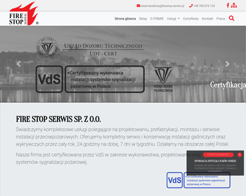 Zabezpieczenia Przeciwpożarowe FIRE STOP Sp  z o o_