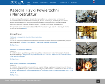 Uniwersytet Marii Curie-Skłodowskiej - Zakład Fizyki Powierzchni i Nanostruktur_