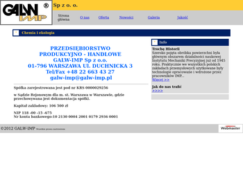 Przedsiębiorstwo Produkcyjno-Handlowe GALW-IMP Sp  z o o_