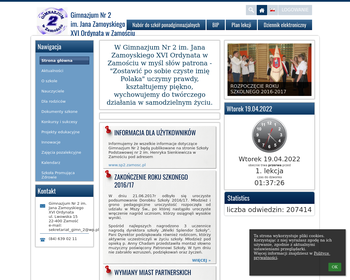 Gimnazjum Nr 2 im  Jana Zamoyskiego XVI Ordynata_