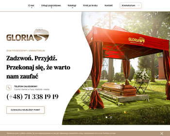 Gloria Zakład Pogrzebowy - usługi pogrzebowe_ całodobowy przewóz zmarłych kraj i zagranica