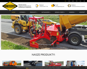 HYDROG Zakład Budowy Maszyn Eksport Import - obcinacze krawędzi_ rozsypywacze grysu