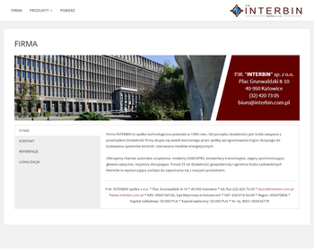 Przedsiębiorstwo Wielobranżowe INTERBIN Sp  z o o_