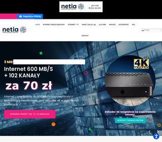 Internet światłowodowy i Szybki Internet i Telewizja Netia i Pakiety Telewizyjne.