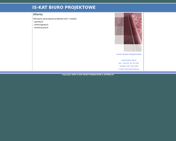 Is-Kat  Biuro projektowe  Projekty sieci instalacji sanitarnych  Potoczna J_
