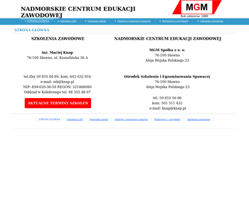 MGM Sp  z o o  Nadmorskie Centrum Edukacji Zawodowej_