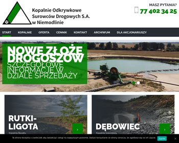 Kopalnie Odkrywkowe Surowców Drogowych SA w Niemodlinie_