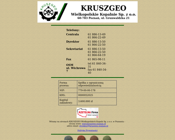 KRUSZGEO Wielkopolskie Kopalnie Sp  z o o_