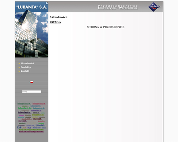 Lubanta S A  Przedsiębiorstwo innowacyjno - wdrożeniowe Domieszki do betonu_