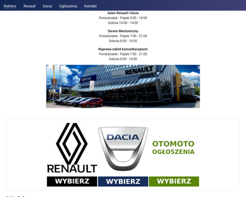 Sprzedaż Samochodów i Autoryzowany Serwis RENAULT inż  Antoni Łyko_