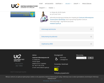 Miejska Sieć Komputerowa w Opolu Uniwersytet Opolski_