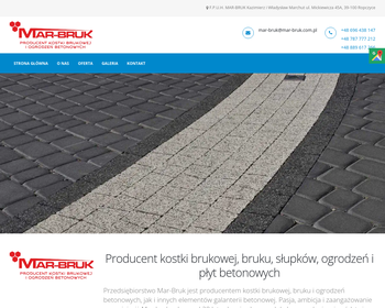 Mar-Bruk  Produkcja kostki brukowej_ płytek elewacyjnych i ogrodzeń