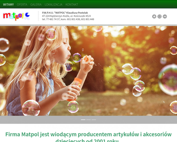 Matpol  Przedsiębiorstwo Handlowo - Usługowo - Wielobranżowe  Producent wózków dziecięcych_