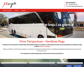 Mega  Firma Transportowo - Handlowa  Przewóz osób krajowy  Przewóz osób mędzynarodowy_