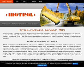 Motrol Sp  z o o  Filtry do maszyn budowlanych_