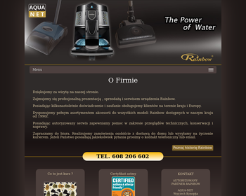 Aqua-Net  Konopka Wojciech  Autoryzowany dealer Rainbow  Sprzedaż_ serwis