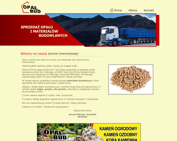 Opał-Bud  Sprzedaż opału i materiałów budowlanych  Pietryga J _ Michalski K