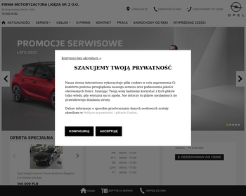 Firma Motoryzacyjna Ligęza Sp  z o o  - Autoryzowany Serwis Opel_ Chewrolet
