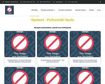 Opoland II  Wynajem sprzętu budowlanego  Koparki_ podnośniki
