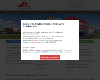 Przedsiębiorstwo Handlowe PADER Sp  z o o_
