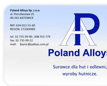 POLAND ALLOYS Sp  z o o_