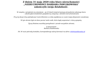 NIERUCHOMOŚCI Barbara Pawlikowska_